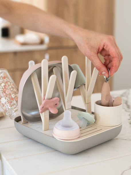 Afdruiprek voor flessen Forêt BEABA beige+saliegroen+terracotta - vertbaudet enfant 