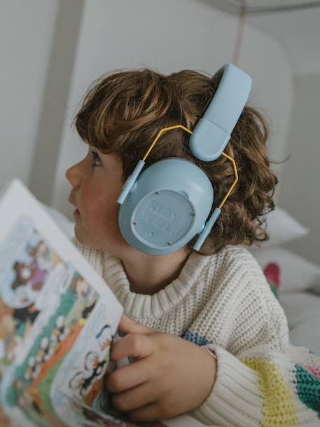 Hoofdtelefoon met ruisonderdrukking Kidynoise - KIDYWOLF blauw - vertbaudet enfant 