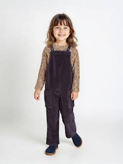 -Meisjesset met t-shirt en salopet fluweel / velours
