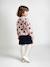 Jacquard vest met hartjes meisjes goudbeige+lila+oudroze - vertbaudet enfant 