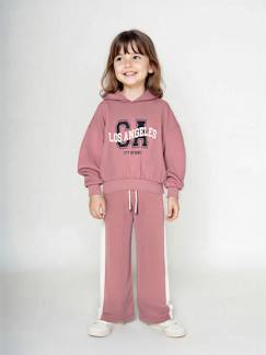 -Set met sportieve sweater met capuchon + wijde joggingbroek voor meisjes