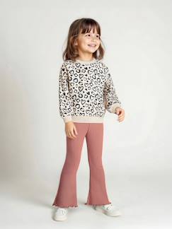 -Set met sweater met print en uitlopende legging voor meisjes