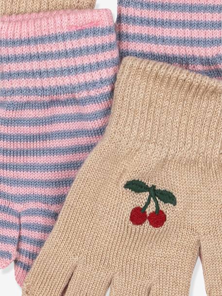 Set handschoenen Filla rozen - vertbaudet enfant 