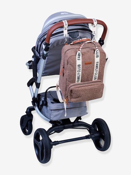 Luiertas in rugzakmodel Family Club Signature CHILDHOME bruin+ecru+groen - vertbaudet enfant 