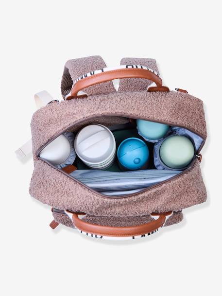 Luiertas in rugzakmodel Family Club Signature CHILDHOME bruin+ecru+groen - vertbaudet enfant 